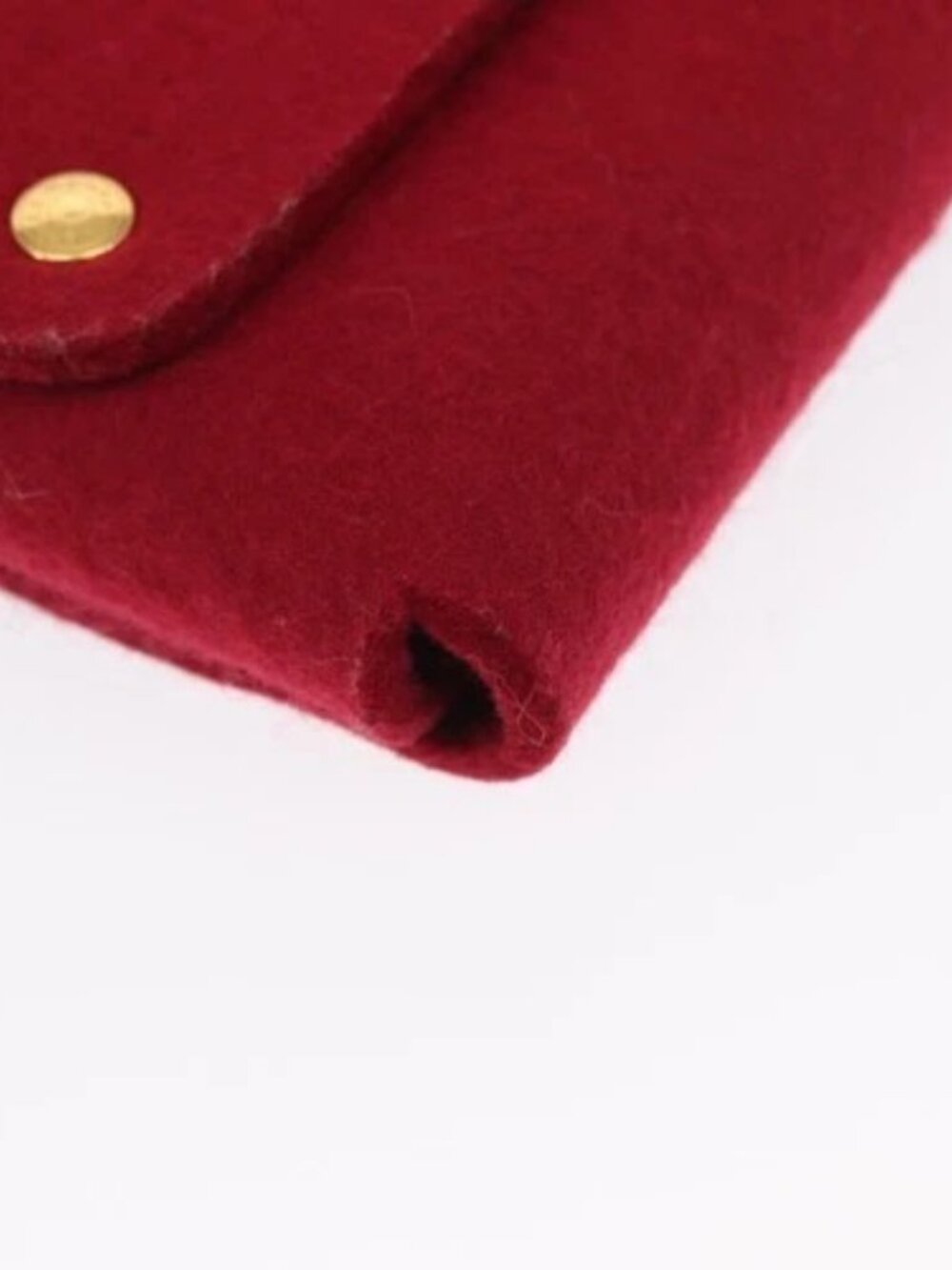 HERMES Clutch Bag Cotton Leather 2 Set Red Blue Auth bs32605 - Picture 6 of 16